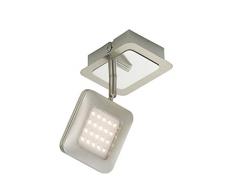 LED Spot, Wand-Deckenleuchte, Strahler, LED Platine, 1 x LED 4,5 Watt, 450 Lumen, Strahler dreh- und schwenkbar, matt-nickel