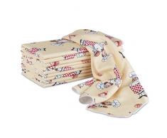 CLEANmaxx 06454 Geschirrtuch Mikrofaser Chefkoch, 10er-Set Geschirrtuch, Polyester, Beige, 60 x 40 cm
