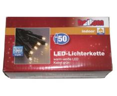 Hellum 563511 LED-Energiespar Lichterkette Mini warm-weiÃ, 50-teilig, Gesamtlänge 10,35 m, für Innen