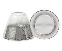 Yankee Candle 1348196 Teller und Lampenschirm für Kerzen, 15 x 15 x 8 cm, Glas, klar / silber