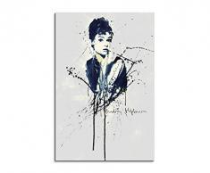 Paul Sinus Art Audrey-Hepburn_90x60-SA Wandbild Leinwand, 90 x 50 x 3 cm, mehrfarbig