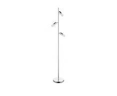 WOFI Stehleuchte, 3-flammig Atkins 3 x LED / 5 W, 22 x 143 x 22 cm, 3000 k, 400 lm, Energieeffizenzklasse A+ inklusive Schalter, chrom 3729.03.01.0000