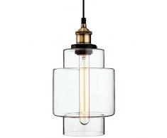 Firstlight 3475AB Empire Hängelampe / Kronleuchter, Antik-Stil, aus Messing und klarem Glas, 60 W