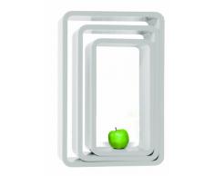 Kare 4683 Lounge Cuben Oval weià - 3 Set