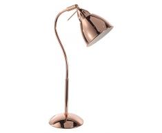 LeuchtenDirekt 11024-20, Tischleuchte, Eisen, 40 W, E14, kupfer, 35 x 26 x 53 cm
