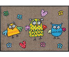 wash + dry 067283 Fußmatte Fulanitos Owls, 50 x 75 cm