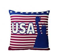 Out of the blue 190209 Kissen, Stars und Stripes USA, 100 prozent Baumwolle, circa 350 g Füllgewicht, 40 x 40 cm