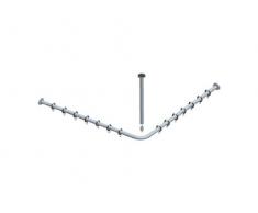 Keuco 14937010900 Brausevorhangstangen-Set Plan, für Dusche 90 x 90 mm, verchromt