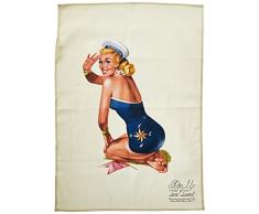Suck UK LUKTOW1 Geschirrtuch Pin Up Tea Towel, 65 x 47 x 1 cm