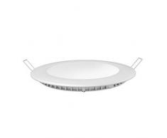 V-TAC LED Panel Einbau rund, Aluminium Rahmen, 18 W, 4500K, 1350 lm, 225 mm Durchmesser, 205 mm AusschnittmaÃ, weià 4861