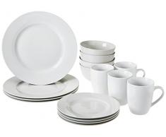 AmazonBasics Geschirrservice, 16-teilig, für 4 Personen