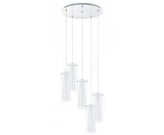 EGLO 93003 Pendelleuchte, Metall, E27, transparent