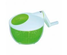 KUHN RIKON 2023 Küchenhelfer Zubehör Accessoires Salatschleuder 21 cm, weiss/grün - mit Stopptaste auf dem Deckel