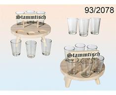 Shooter Gläser Prost - Stammtisch - auf Holztisch ~