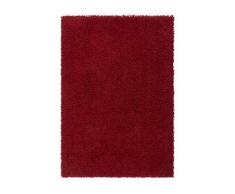 Lalee 347138296 Hochflor Shaggy Teppich / Langflor / Uni / TOP Preis / Rot / Grösse : 60 x 110 cm