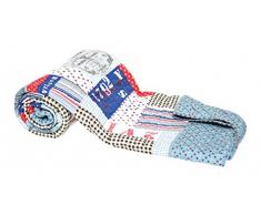 1001 Wohntraum 15J20 Quilt Marlon Schiff maritim Sterne Karo Plaid Tagesdecke Decke, 150 x 200 cm