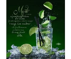 Pro-Art gla1103d Wandbild Glas-Art Mojito 20 x 20 cm