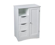 Aspect New Hampshire Badezimmer-Schrank, holz, weiÃ, 56 x 30 x 82.5 cm
