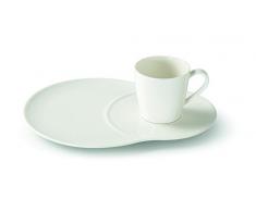 Vivo 19-5211-8154 Voice Basic Set Teller mit Tasse 4 teilig Geschirrsets, Porzellan, weiß, 28.2 x 21.7 x 11.5 cm, 4 Einheiten