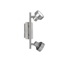 WOFI 7288.02.54.6000 A+ Spot, Stahl, 12 W, Integriert, nickel matt / chrom, 26 x 7 x 14 cm