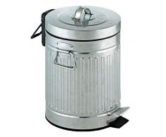 WENKO 18691100 Kosmetik Treteimer New York Easy Close - Absenkautomatik, Fassungsvermögen 3 L, Metall, 17 x 27 x 17 cm, Matt