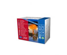 Konstsmide 3611-850 Micro LED Lichterkette / für AuÃen (IP44) / 24V AuÃentrafo / 80 orange Dioden / schwarzes Kabel