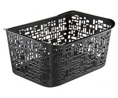 Rotho 1167308080 Aufbewahrungskorb Urban gross, aus Kunststoff PP, praktisch und schick, Inhalt 10 L, circa 37 x 26,8 x 17,5 cm, schwarz