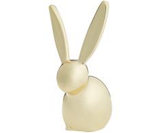 Umbra 299213-104 Zoola Ringhalter Hase aus Metall, Dekoration Häschen, messing / gold
