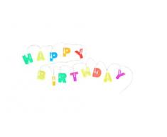 Kikkerland LED Lichterkette Happy Birthday Geburtstag LT01-EU