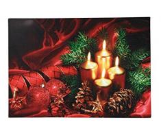 Hellum LED - Bild rechteckig mit Kerzen, 40 x 28 cm 855820