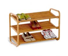 Honey-Can-Do SHO-01599 Schuhregal aus Bambus mit 3Â Etagen 76,2 x 33 x 50,8 cm, Natural