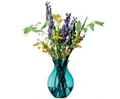 LSA International Blumenvase, Zylinderförmig, Bouquet-Vase, Blau, 26 cm