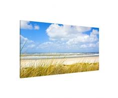 Apalis 108719 Magnettafel An der Nordseeküste Memoboard Design Quer Metall Magnet Pinnwand Motiv Wand Stahl Küche Büro, 37 x 78 cm
