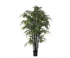 Mica decorations 992232 Bambus im Kunststofftopf Kunstpflanze, Polyester, Schwarz, 90 x 90 x 210 cm