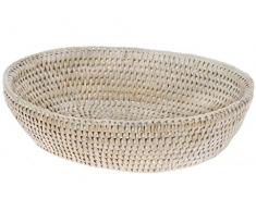 kouboo La Jolla Rattan Brot Schale, weià wash