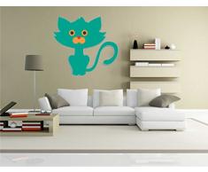 INDIGOS KAR-Wall-clm035-70 Wandtattoo fürs Kinderzimmer clm035 - Lustige kleine Monster - Lustige Katzen - Wandaufkleber 70 x 64 cm