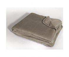 Douceur DIntérieur - 1604296, Sofauberwurf , 180 X 220 Cm , Louna , Korallen Unifarben , Braun
