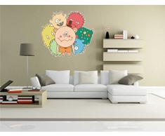 INDIGOS KAR-Wall-clm022-70 Wandtattoo fürs Kinderzimmer clm022 - Lustige kleine Monster - Einzigartige Menschliche - Wandaufkleber 70 x 62 cm