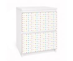 Apalis 91126 Möbelfolie für Ikea Malm Kommode - Selbstklebe nummer UL748 Little Dots, gröÃe 2 mal, 20 x 40 cm