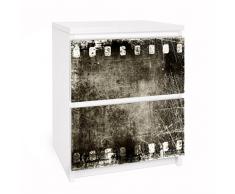 Apalis 91187 Möbelfolie für Ikea Malm Kommode - Selbstklebe Vintage Film, gröÃe 2 mal, 20 x 40 cm