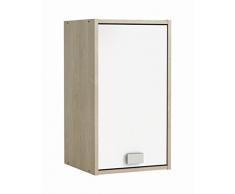 Links Hängeschrank mit Tür Nettuno A3 natur/weiß