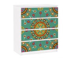 Apalis 91247 Möbelfolie für Ikea Malm Kommode - selbstklebende Ethno Design, gröÃe 4 mal, 20 x 80 cm
