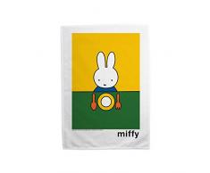Miffy Orange Latzhose Print Tee Handtuch, grün, 70 x 46 cm _ P, baumwolle, gelb / grün, 70 x 46 cm