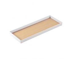 InterDesign 90610EU RealWood Waschtisch- oder Spülkasten-Organizer für Seife, Kerzen, Kosmetiktücher, Plastik, weiÃ/helles Holz, 40.4368 x 15.24 x 2.921 cm