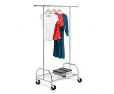 Honey-Can-Do GAR-01506 Kleiderständer mit unterer Ablage Metall 150,6 x 53,3 x 169,5 cm, Chrom