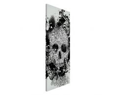 Apalis 108686 Magnettafel Skull Memoboard Design Hoch Metall Magnet Pinnwand Motiv Wand Stahl Küche Büro, 78 x 37 cm