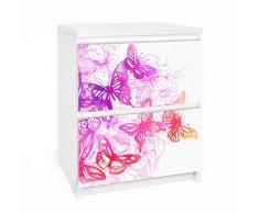 Apalis 91165 Möbelfolie für Ikea Malm Kommode - Selbstklebe Schmetterlingstraum, gröÃe 2 mal, 20 x 40 cm