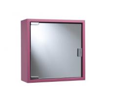 Croydex Badezimmerschrank 1-türig Edelstahl pink