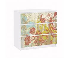 Apalis 91606 Möbelfolie für Ikea Malm Kommode Blüten vergangener Zeit, gröÃe 3 mal, 20 x 80 cm