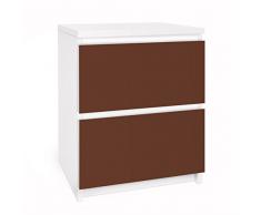 Apalis 91049 Möbelfolie für Ikea Malm Kommode - Selbstklebe Colour, gröÃe 2 mal, 20 x 40 cm, schkolade